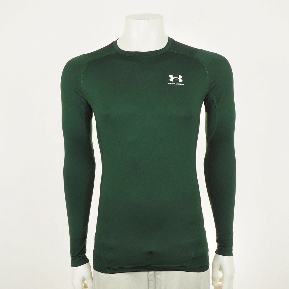 Under Armour Compression HeatGear Shirt Mens Medium Green Training Running